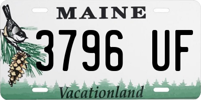 ME license plate 3796UF