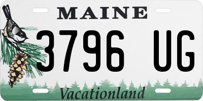 ME license plate 3796UG
