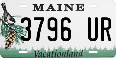 ME license plate 3796UR