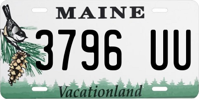 ME license plate 3796UU