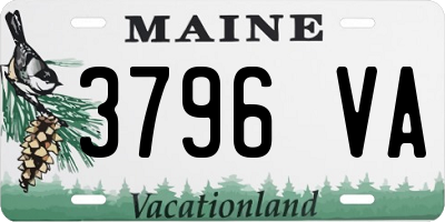 ME license plate 3796VA