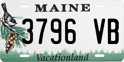 ME license plate 3796VB