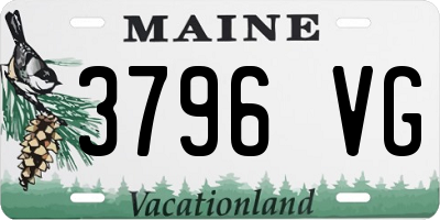 ME license plate 3796VG