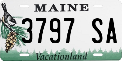 ME license plate 3797SA