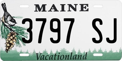 ME license plate 3797SJ