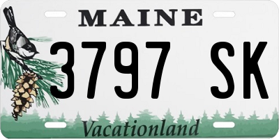 ME license plate 3797SK