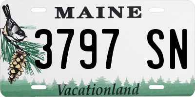 ME license plate 3797SN