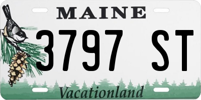 ME license plate 3797ST