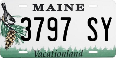 ME license plate 3797SY