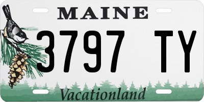 ME license plate 3797TY