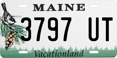 ME license plate 3797UT