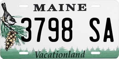 ME license plate 3798SA