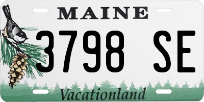 ME license plate 3798SE