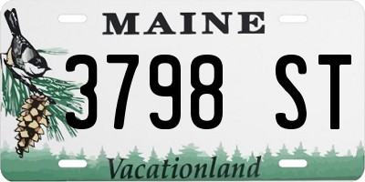 ME license plate 3798ST