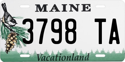 ME license plate 3798TA