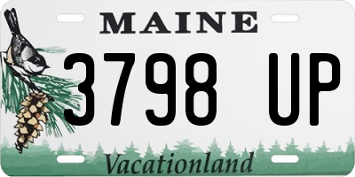 ME license plate 3798UP