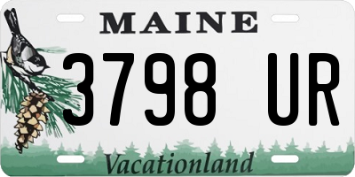 ME license plate 3798UR