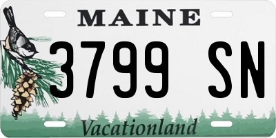 ME license plate 3799SN