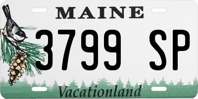 ME license plate 3799SP