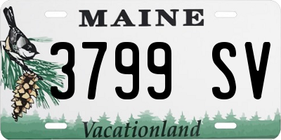 ME license plate 3799SV