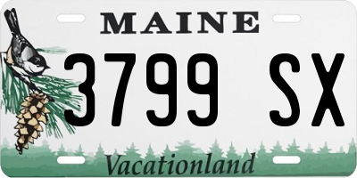 ME license plate 3799SX