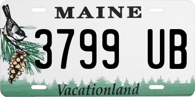 ME license plate 3799UB