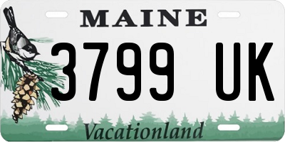 ME license plate 3799UK