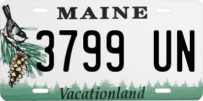 ME license plate 3799UN