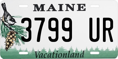 ME license plate 3799UR