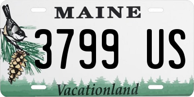 ME license plate 3799US