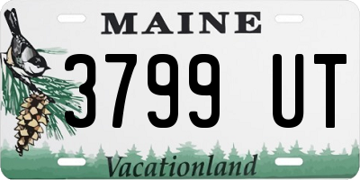 ME license plate 3799UT