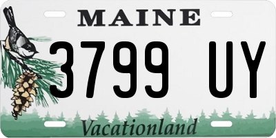 ME license plate 3799UY