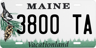 ME license plate 3800TA