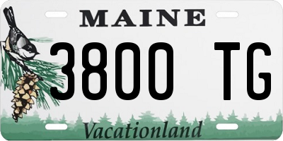 ME license plate 3800TG