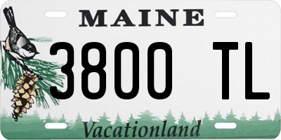 ME license plate 3800TL