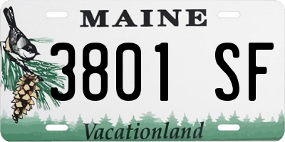 ME license plate 3801SF