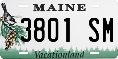 ME license plate 3801SM
