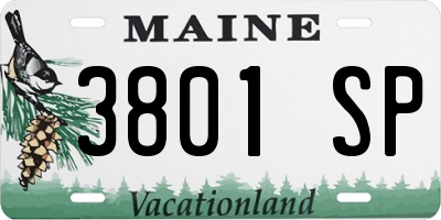 ME license plate 3801SP