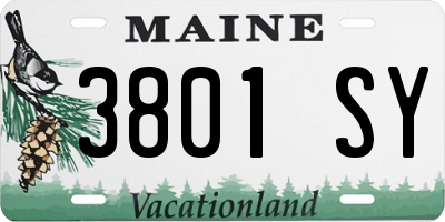 ME license plate 3801SY