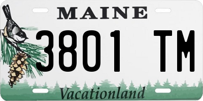 ME license plate 3801TM