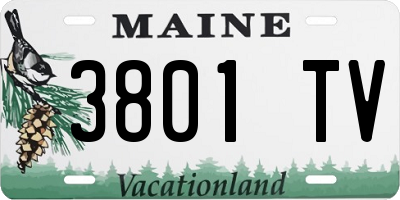 ME license plate 3801TV