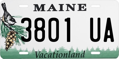 ME license plate 3801UA