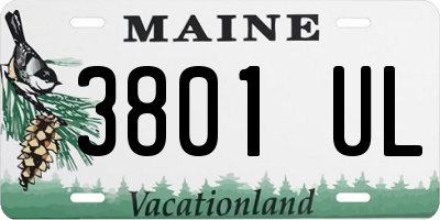 ME license plate 3801UL