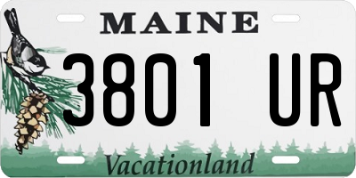 ME license plate 3801UR