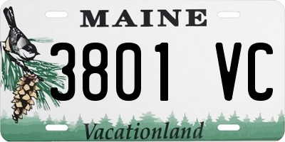 ME license plate 3801VC