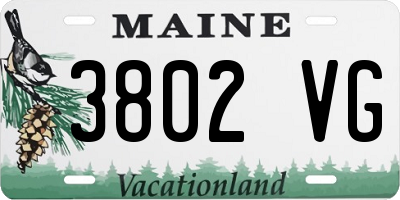 ME license plate 3802VG