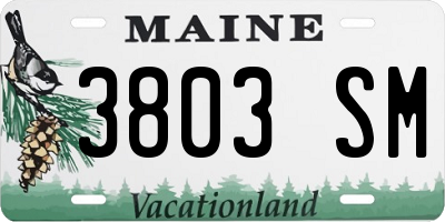ME license plate 3803SM