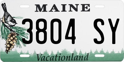 ME license plate 3804SY