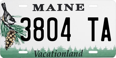 ME license plate 3804TA