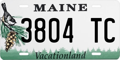 ME license plate 3804TC